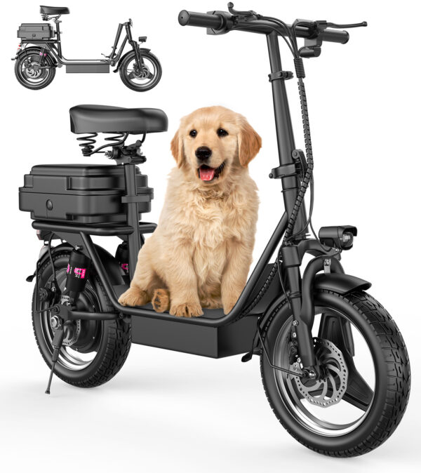 ASKGO Electric Scooter Adults, 500W Motor, 20mph Speed 30Miles Long Range Electric Scooter With Seat, Dual Disc Brakes, 48V 15AH E Scooter For Commuter, Travel - Image 5