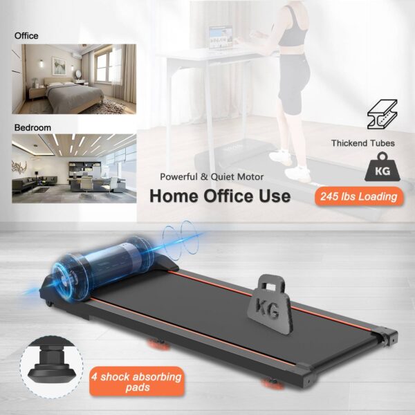 Walking Pad Under Desk Treadmill LED Display And Remote Control Portable Treadmill - Image 7