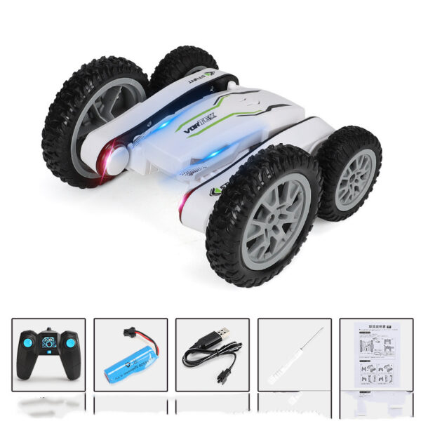 Remote Control Car Toy Butterfly Car Rollover Double-sided Car With Light - Image 2