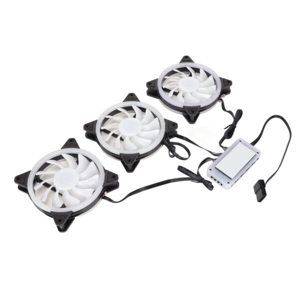 CPU Fan 11 Blades RGB Colorful Enhanced Frame Design Shockproof Silent Strong Heat Dissipation Cooling Fan DC 12V - Image 3