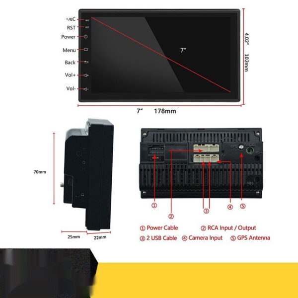 7-inch HD Car Bluetooth MP5 Player Android A Universal Machine - Image 7