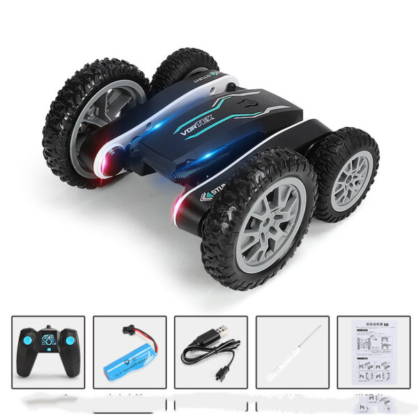 Remote Control Car Toy Butterfly Car Rollover Double-sided Car With Light - Image 3