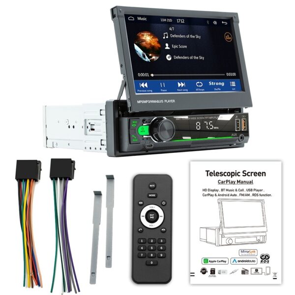 7-inch Telescopic Screen Vehicle-borne Bluetooth Player - Image 6