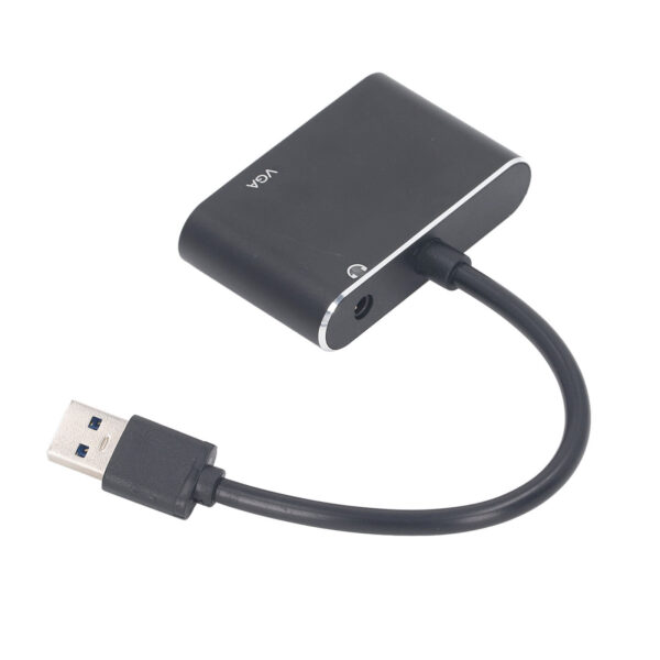 USB 3.0 to HD Adapter Stainless Steel High Speed Simultaneous Output USB 3.0 to VGA Adapter for Movie Meeting - Image 4