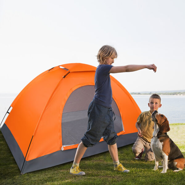 Single-person Single-layer Orange Tent - Image 4