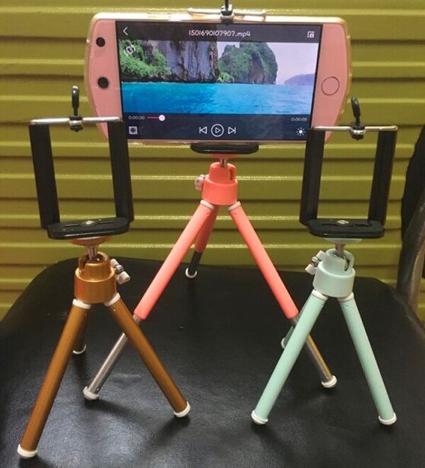 Compatible with Apple, Colorful digital camera Tripod stand Mini mobile phone stand Desktop photography Live selfie network red stand - Image 3