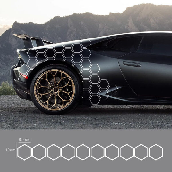 Reflective Car Body Stickers Hexagon Pattern - Image 5