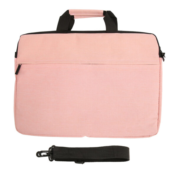 15.6Inch Laptop Sleeve Waterproof Polyester Laptop Case Portable Notebook Protective Case for Travel Business Trip Pink - Image 2