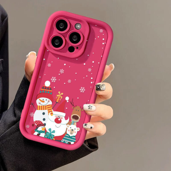 Cute Santa Claus Phone Case Frosted Advanced Christmas Pattern Case For Phone Shockproof Soft Silicone Phone Cover - Image 5