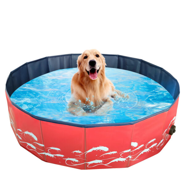 Foldable Dog Pool Pet Bath Swimming Tub Bathtub Outdoor Indoor Collapsible Bathing Pool For Dogs Cats Kids Pool - Image 4