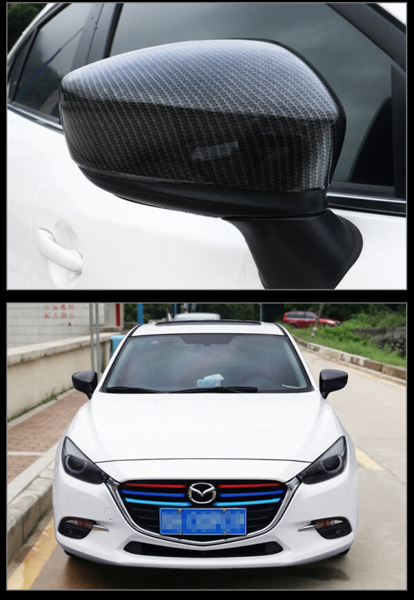 Angkesaila Carbon Fiber Mirror Cover Shell Decorative Bright Strip - Image 2