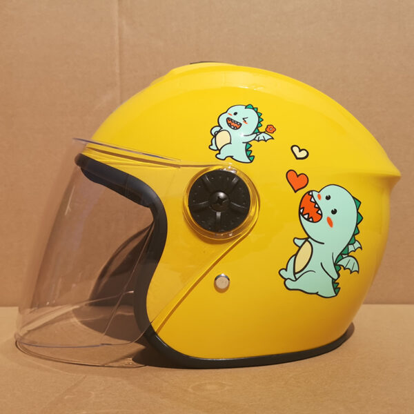 Children's Helmet Battery Electric Car Four Seasons General Half Face Gray Helmet