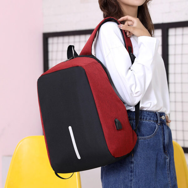 fashion new anti-theft backpack casual backpack business men multi-function USB backpack - Image 3