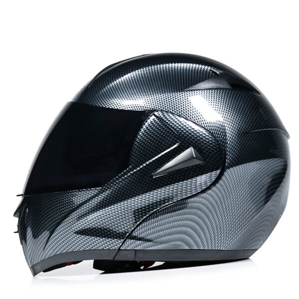 Motorcycle Uncovered Helmet Carbon Fiber Double Mirror Electric Bike Helmet Men and Women - Image 3