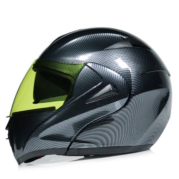 Motorcycle Uncovered Helmet Carbon Fiber Double Mirror Electric Bike Helmet Men and Women - Image 4