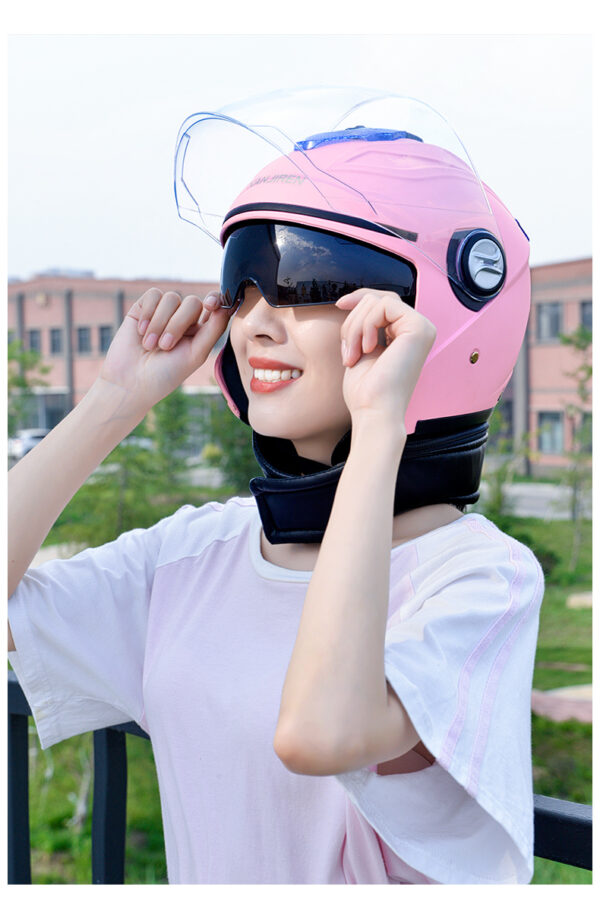 Antarctic Helmet Electric Car Male Four Seasons Universal Winter Warm Head Gray Helmet Ladies Battery Car Full Helmet Helmet - Image 2
