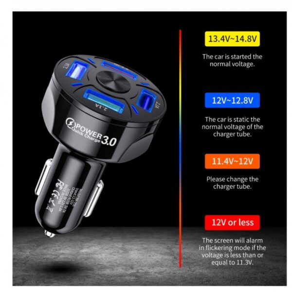 Fast Charge Car Charger One For Four Car Mobile Phone Charger Car Charger - Image 6