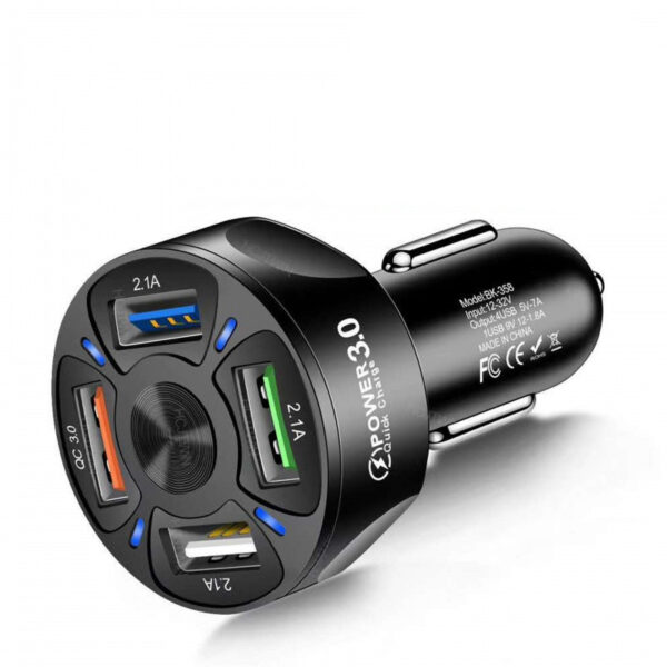 Fast Charge Car Charger One For Four Car Mobile Phone Charger Car Charger - Image 4