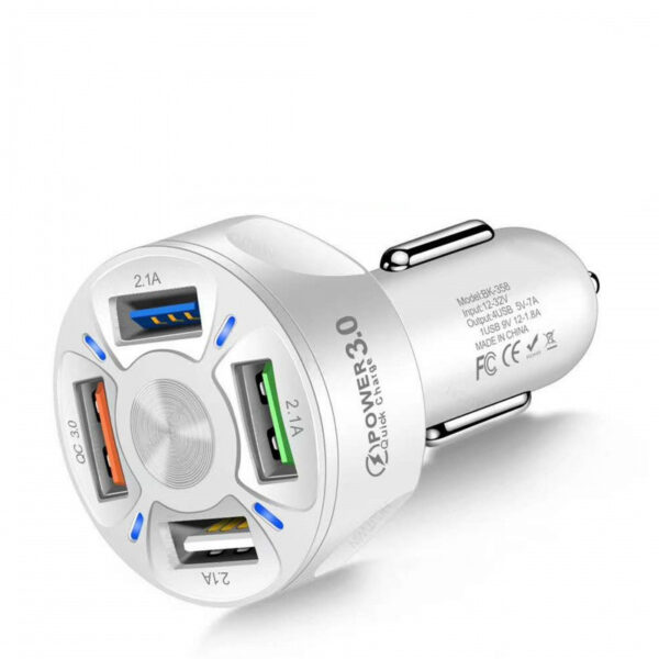 Fast Charge Car Charger One For Four Car Mobile Phone Charger Car Charger - Image 3