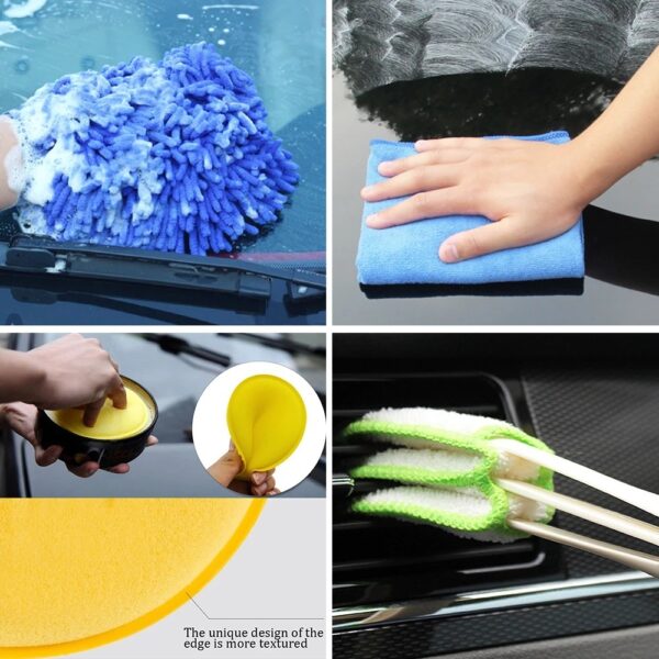 Car Beauty Car Wash Detail Brush 17-Piece Set - Image 5