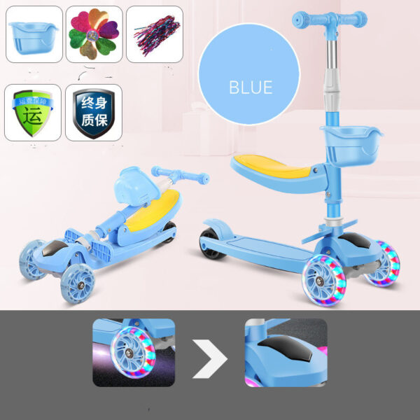 Children'S Scooter Mi Gao Three-In-One Kids Skateboard Scooter Scooter - Image 9