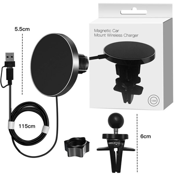 Magnetic Car 15W Car Magnetic Wireless  Charger - Image 3