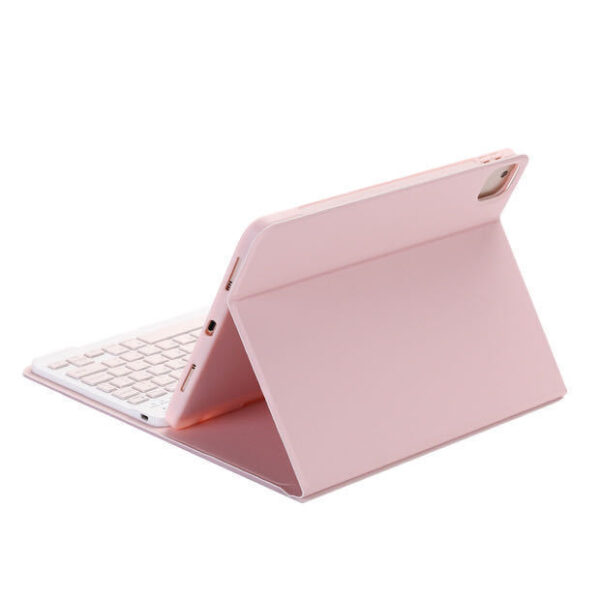 Color Flat Bluetooth Keyboard Leather Case Pen Slot - Image 6