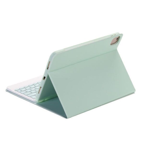 Color Flat Bluetooth Keyboard Leather Case Pen Slot - Image 7