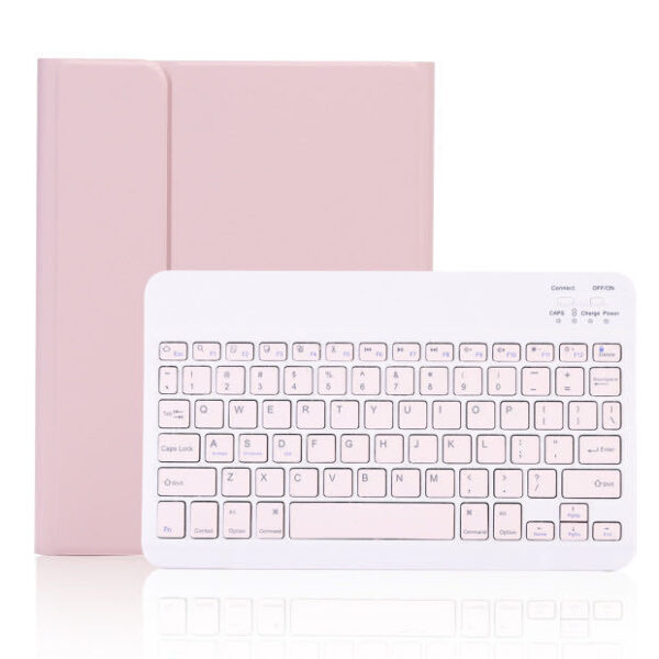 Color Flat Bluetooth Keyboard Leather Case Pen Slot - Image 4