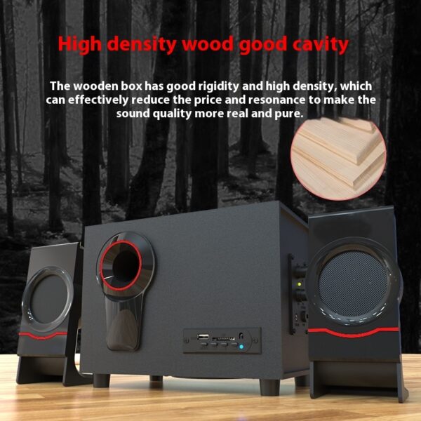 Wooden 21 Multimedia Super Dynamic Bass Boost Speaker - Image 2