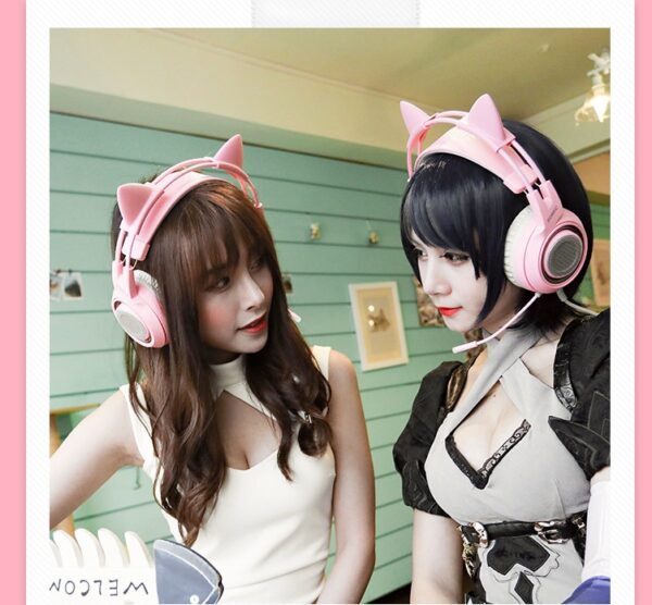 G951 Gaming Headset USB 7.1 Virtual Surround Sound Headsets LED Cat Ear Headphones - Image 6