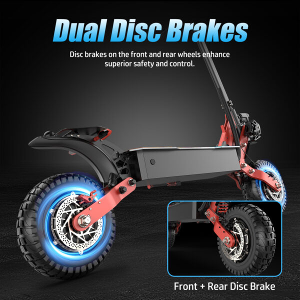 ASKGO K6 Pro Electric Scooter, 2000W Dual Motor, 11in Off Road Tires, 45mph 40Miles Range, Dual Disc Brake, 48V 15Ah Fast E Scooter For Adults Commuter, Outdoor - Image 8