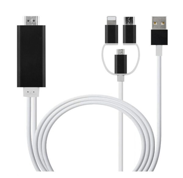 Type-C To HDMI Three In One Mobile Phone Projection Cable - Image 3