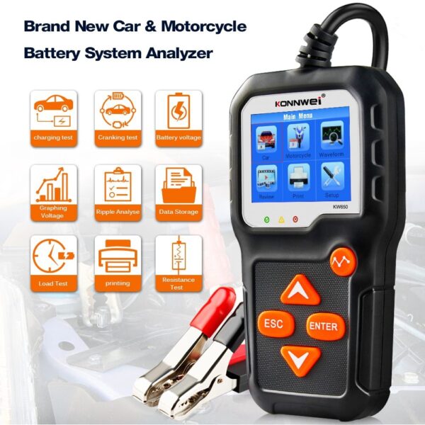 Auto Motorcycle Battery Car Battery Detector - Image 3