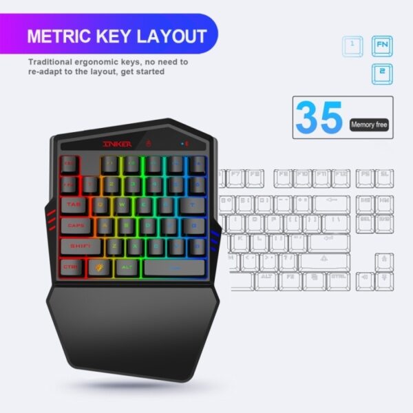 Gaming Keyboard Throne One Mouse Set - Image 3