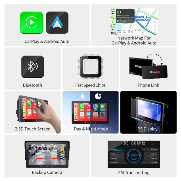 7 Car Wireless CarPlay Display Cigarette Lighter Interface Suction Cup Universal - Image 4