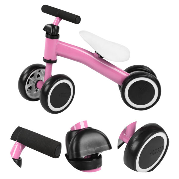 Baby Infant Balance Scooter Walker Baby Toddler Learn To Walk No Foot Pedal Riding ToysPink - Image 4