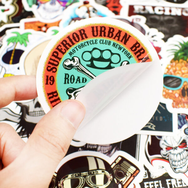 Skull head doodle sticker - Image 7