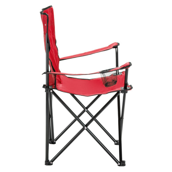 Camping Chair, Black Frame Red Oxford Cloth - Image 2