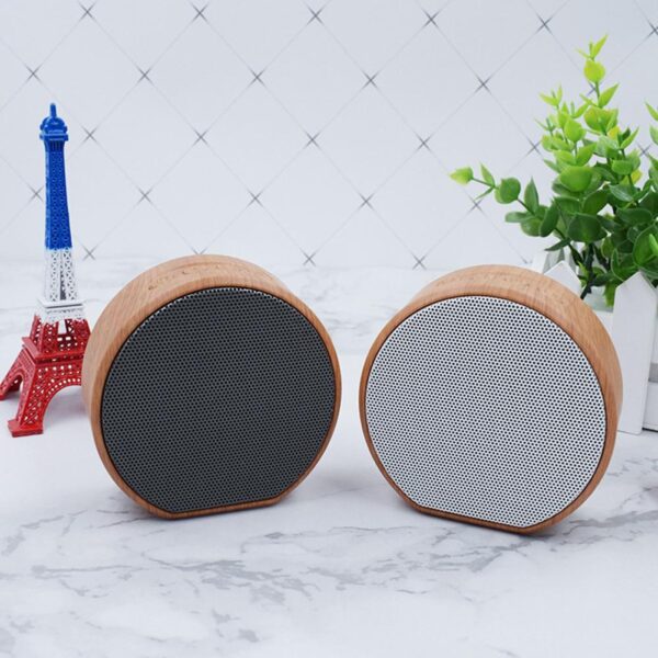 Mini Wood Bluetooth Speaker Portable Outdoor Wireless Support AUX TF - Image 5