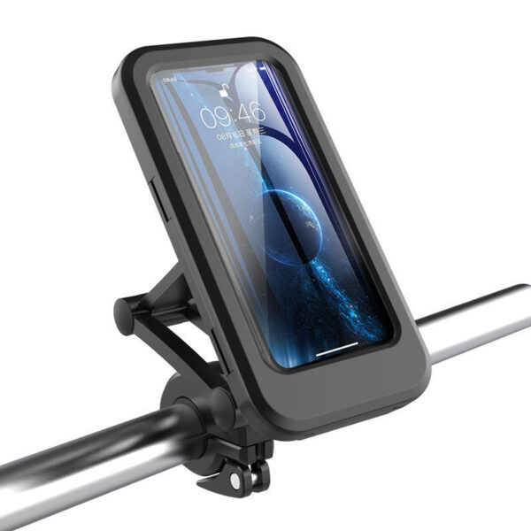 360 Rotatable Waterproof Bicycle Motorcycle Mobile Phone Holder Bike Handlebar Non-slip Clip Stand GPS Mount Bracket - Image 2