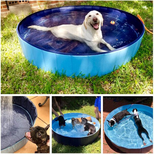 Foldable Dog Pool Pet Bath Swimming Tub Bathtub Outdoor Indoor Collapsible Bathing Pool For Dogs Cats Kids Pool - Image 5