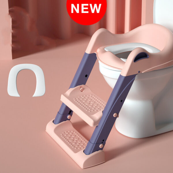 Stair-type Male And Female Baby Ladder Folding Rack Ring Cushion Child Toilet - Image 5