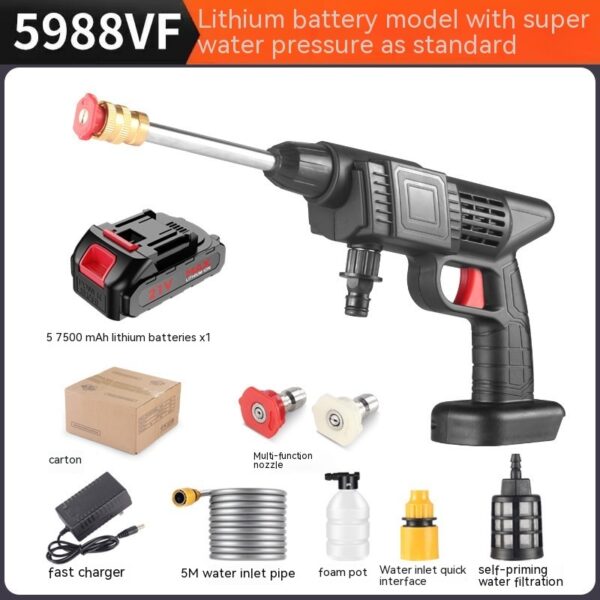 Portable Car Washing Machine Household Wireless Lithium Battery Car Washing Gun - Image 7