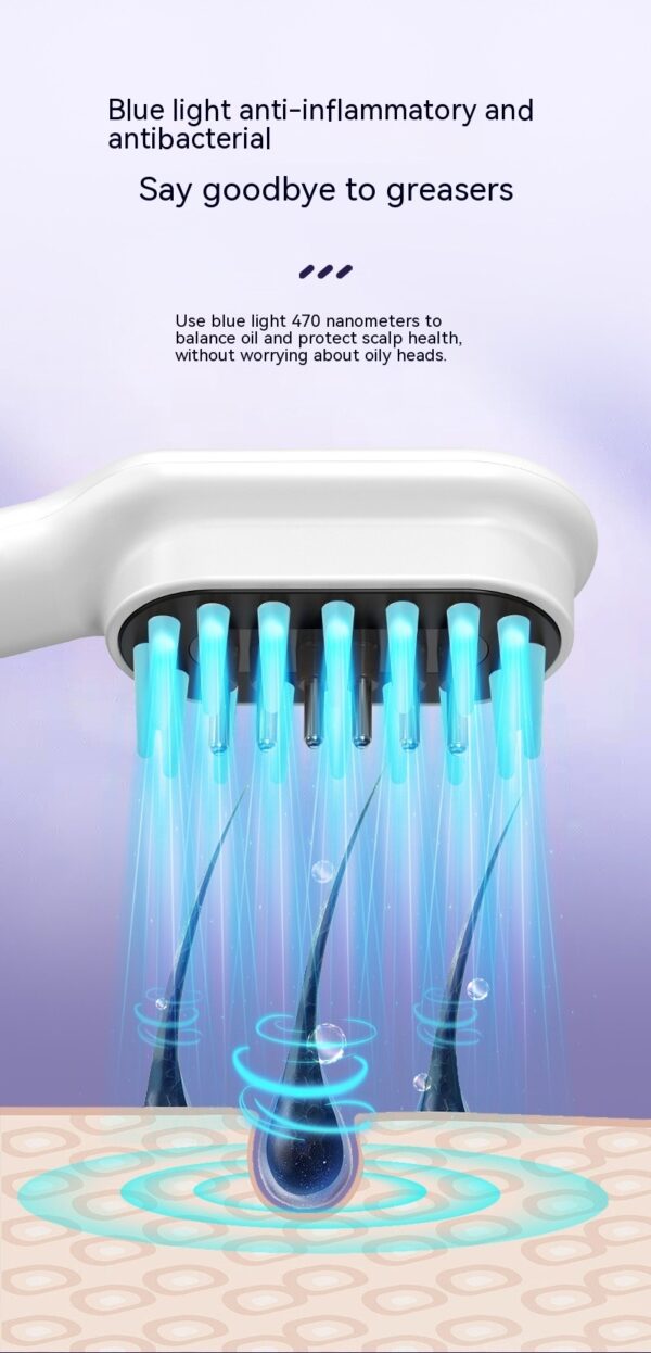 Scalp Medicine Feeder Care Massage Blue Light Red Light Hair Growth Tonic Import Comb - Image 3