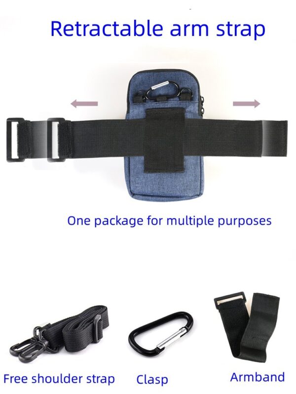 New Mobile Phone Waist Bag Men's Multi-functional Belt 65-inch Vertical Mobile Phone Bag Pannier Bag Shoulder Crossbody Arm Bag Men's And Women's Waist Bag Scooter Bag Waterproof - Image 8