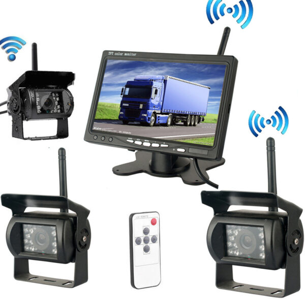 Forklift Truck Harvester 7 Inch Car Wireless Reversing Video Display Camera - Image 2