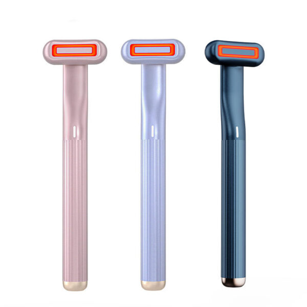 New Upgraded 360 Degrees Rotary Eye Massage Therapeutic Warmth Face Massage Red LED Light 5-in-1 Skincare Tool Wand - Image 2