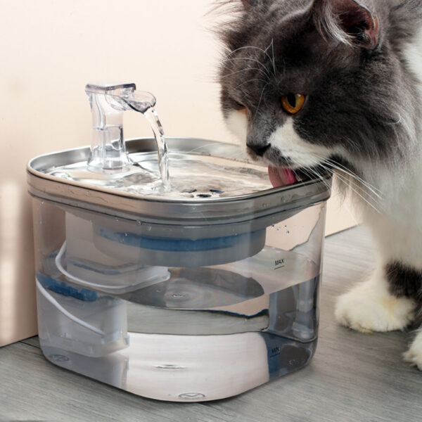 Pet Cat Dog Stainless Steel Automatic Circulation Water Dispenser Intelligent Fountain Pets Accessories - Image 8