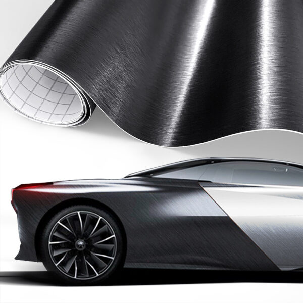 Car Styling Glossy Black 5D Carbon Fiber Vinyl film Car Wrap - Image 2